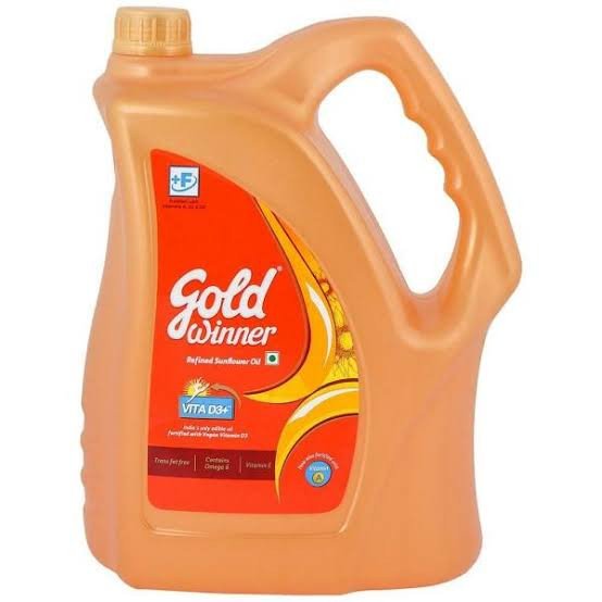 Gold winner refined sunflower oil (கோல்டு வின்னர் – ரீபைண்ட் சன்பிளவர் ஆயில்)-5lit