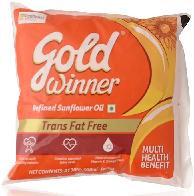 Gold winner refined sunflower oil (கோல்டு வின்னர் – ரீபைண்ட் சன்பிளவர் ஆயில்)-500ml