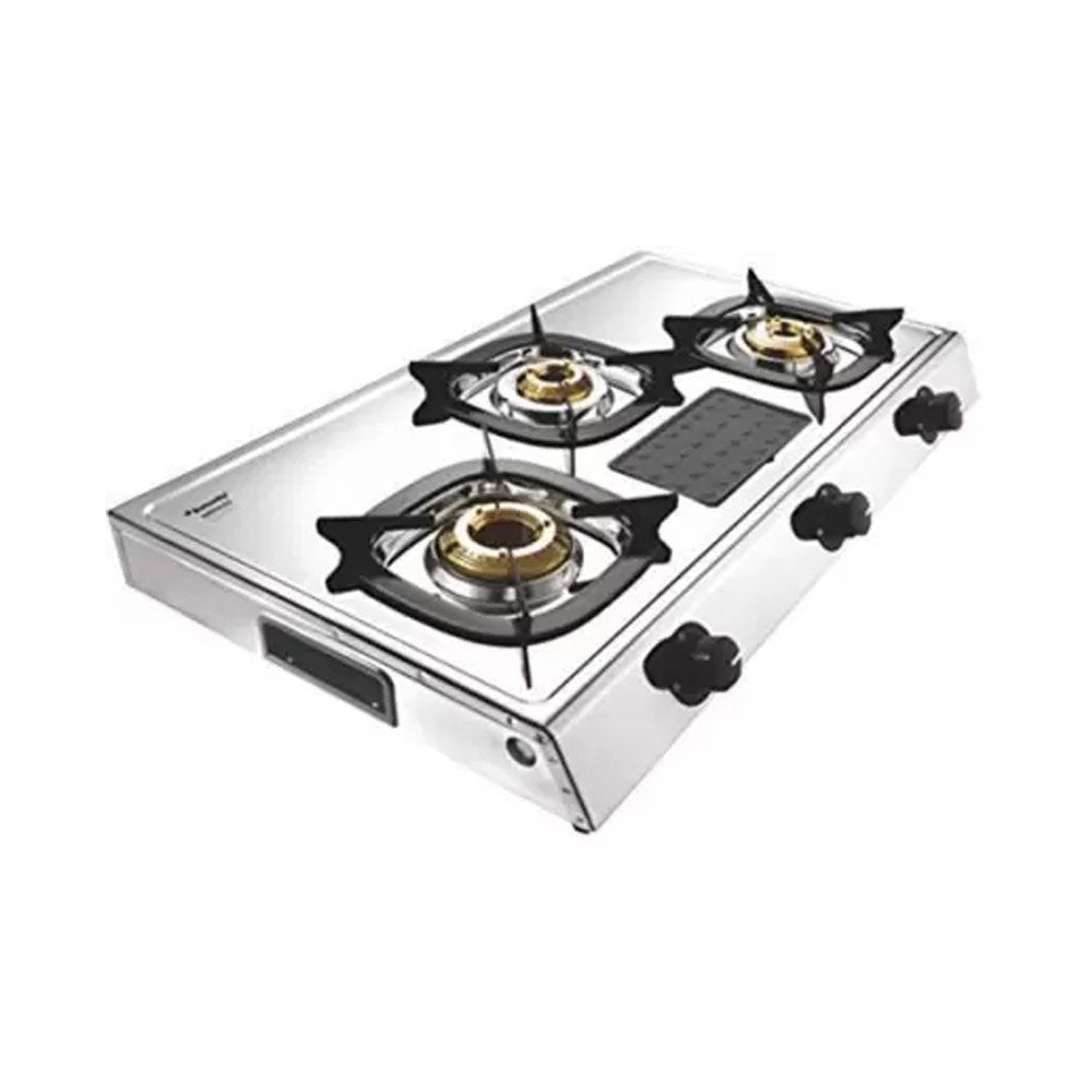 Butterfly Matchless 3 Burner Stainless Steel Manual Gas Stove